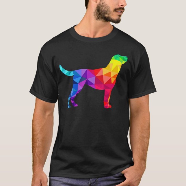 Labrador Gay Pride Lgbt Lgbtq Regenbogenflagge Hun T-Shirt (Vorderseite)
