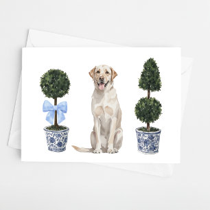 Labrador - Gelbe Labrador Watercolor Hund Welpe Ch Karte