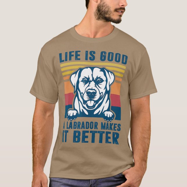 Labrador Geschenke für Männer Frauen Schwarzer Gel T-Shirt (Vorderseite)