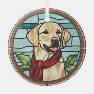 Labrador gestettetes Glass Weihnachten Ornament Aus Glas