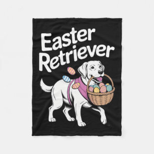 Labrador Golden Retriever Bunny Springs Egge Easte Fleecedecke