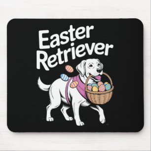 Labrador Golden Retriever Bunny Springs Egge Easte Mousepad