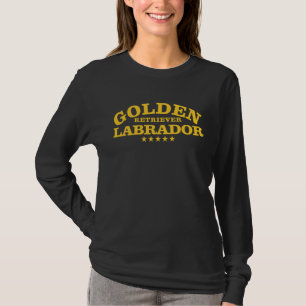 Labrador Golden Retriever Hund Buchstaben Text Typ T-Shirt