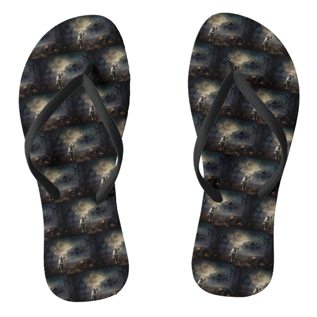Labrador Halloween Beängstigend Flip Flops (Fußbett)