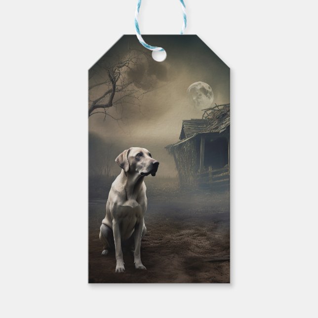 Labrador Halloween Beängstigend Geschenkanhänger (Vorderseite)