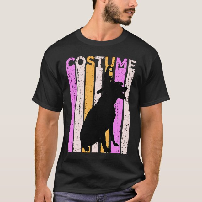 Labrador Halloween In Witch Hat Cute Black Lab Coo T-Shirt (Vorderseite)