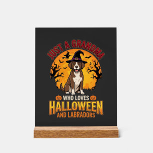 Labrador Halloween Oma Hundedesign_1 Acrylschild