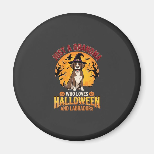 Labrador Halloween Oma Hundedesign_1 Magnet (Vorne)