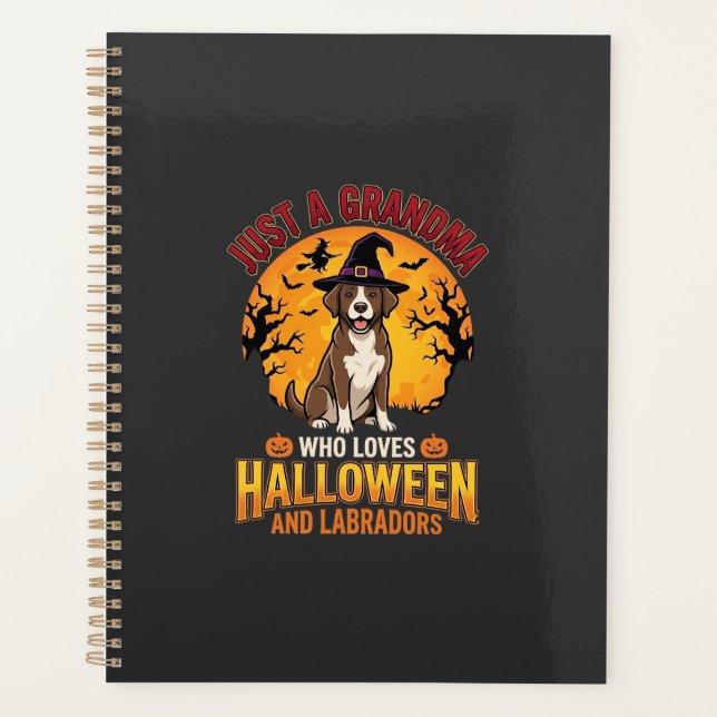 Labrador Halloween Oma Hundedesign_1 Planer (Vorderseite)