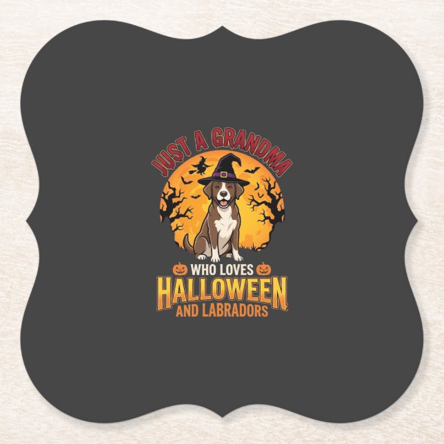 Labrador Halloween Oma Hundedesign_1 Untersetzer (Vorderseite)