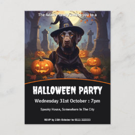 Labrador-Halloween-Party Einladungspostkarte