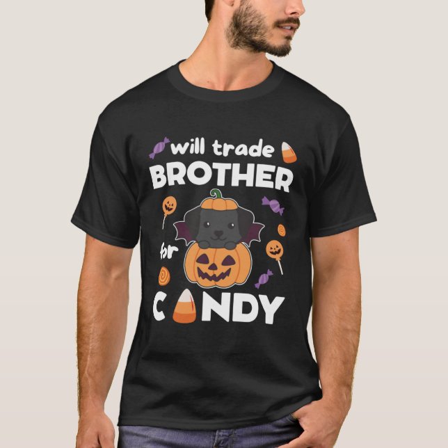 Labrador Halloween Pumpkin Labrador Trade Brother T-Shirt (Vorderseite)
