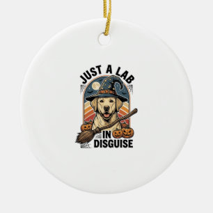 Labrador Halloween-Shirt Vintage-Hexen-Hundekostüm Keramik Ornament