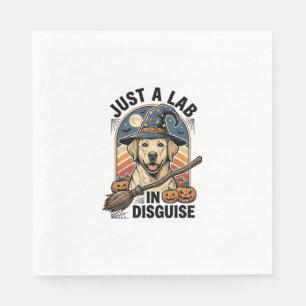 Labrador Halloween-Shirt Vintage-Hexen-Hundekostüm Serviette