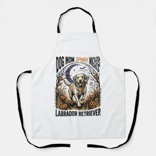 Labrador Halloween-Shirt Vintage Hundemama Grafik_ Schürze