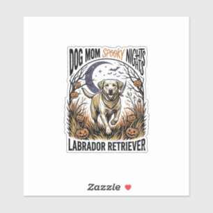 Labrador Halloween-Shirt Vintage Hundemutter Grafi Aufkleber