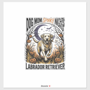 Labrador Halloween-Shirt Vintage Hundemutter Grafi Aufkleber