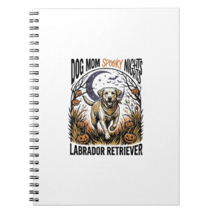 Labrador Halloween-Shirt Vintage Hundemutter Grafi Notizblock