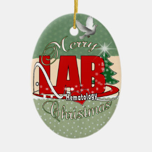 LABRADOR-HÄMATOLOGIE-WEIHNACHTEN KERAMIK ORNAMENT