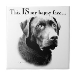 Labrador Happy Face Fliese