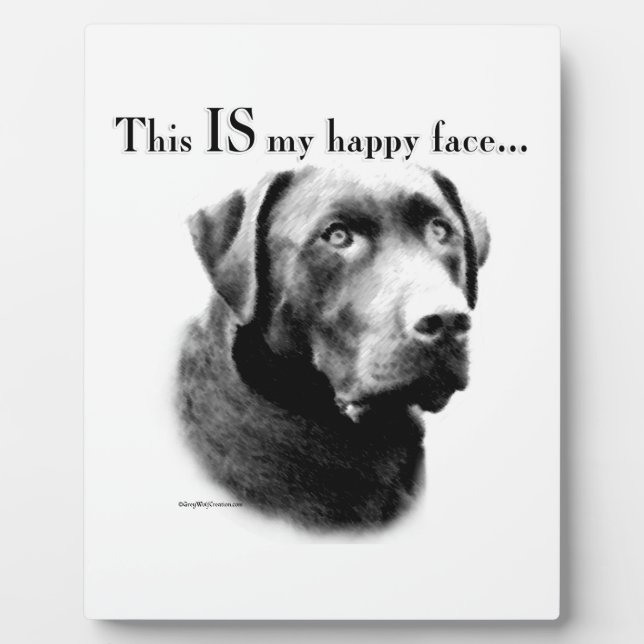 Labrador Happy Face Fotoplatte (Vorderseite)