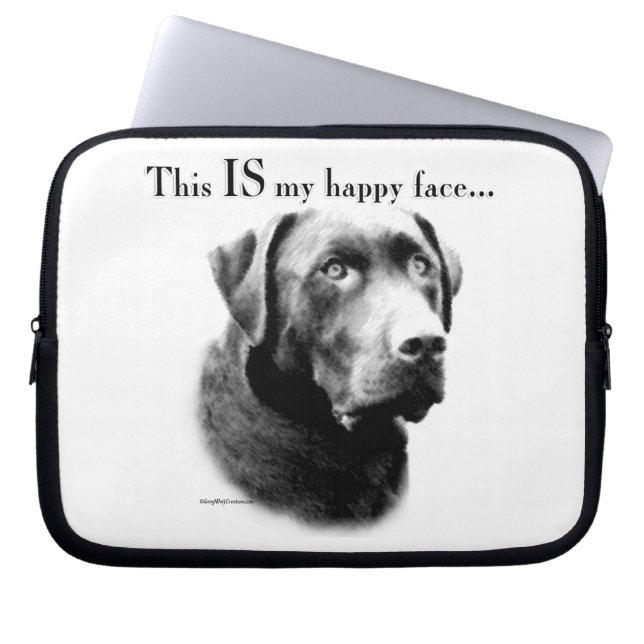 Labrador Happy Face Laptopschutzhülle (Vorderseite)