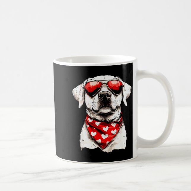 Labrador Heart Bandana Cool Lab Dog Lover Men Wome Kaffeetasse (Rechts)
