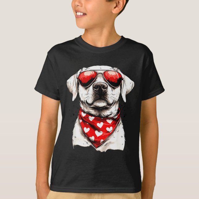 Labrador Heart Bandana Cool Lab Dog Lover Men Wome T-Shirt (Vorderseite)