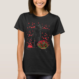 Labrador Hearts Balloons und Rose Basket Valentine T-Shirt