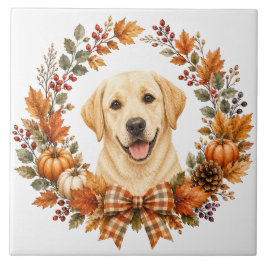 Labrador-Herbstkranz Fliese