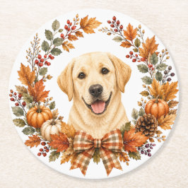 Labrador Herbstkranz Untersetzer