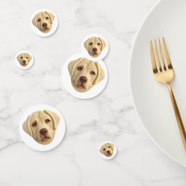 Labrador Hund 3D Inspiriert Konfetti (Gruppe)