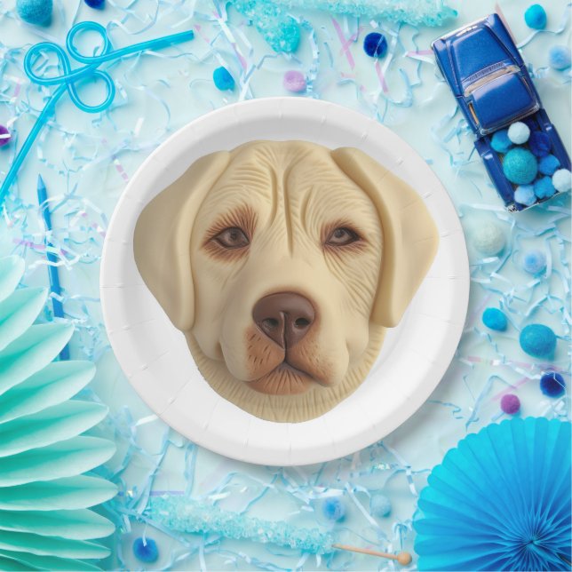 Labrador Hund 3D Inspiriert Pappteller (Party)