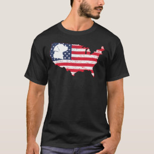 Labrador Hund 4. Juli Amerikanische Flaggen und S T-Shirt