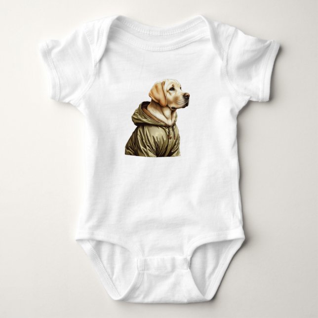 Labrador/Hund auf der Jagd Baby Strampler (Vorderseite)