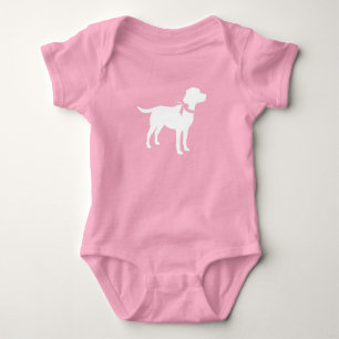 Labrador-Hund-Baby-Party Rosa Mädchen Baby Strampler