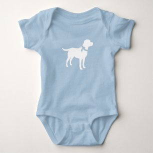 Labrador-Hund Baby Shower Blau Junge Lab Strampler