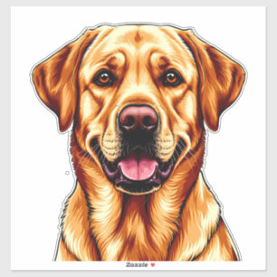 Labrador-Hund charmante Illustration  Aufkleber