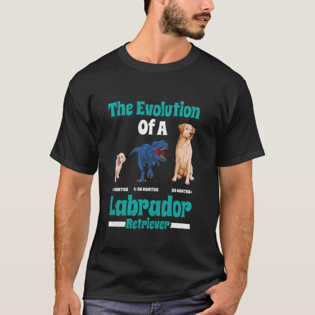 Labrador Hund DIE EVOLUTION EINES LABRADOR RETRIEV T-Shirt (Vorderseite)