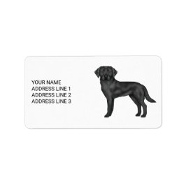 Labrador-Hund für Schwarz-Labrador-Retriever und b Adressaufkleber