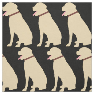 Labrador Hund Goldenes Muster Stoff