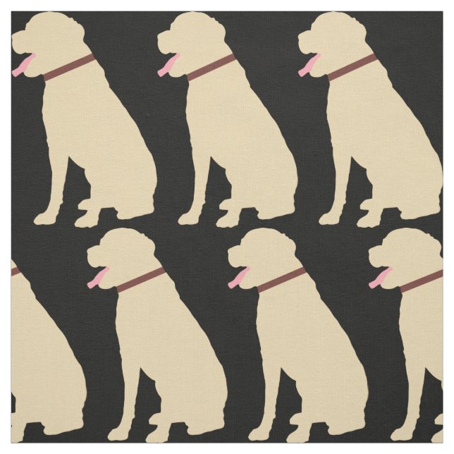 Labrador Hund Goldenes Muster Stoff (Muster)