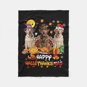 Labrador Hund Happy Halloween Erntedank Merry Ch Fleecedecke