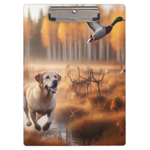 Labrador/Hund im Herbst Entenjagd Klemmbrett
