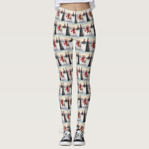 Labrador Hund im Schnee Weihnachten Leggings