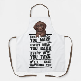 Labrador Hund jeden Snack, den Sie machen Schürze