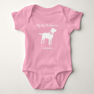 Labrador Hund Kinderdusche Pink Girl Labrador Baby Strampler