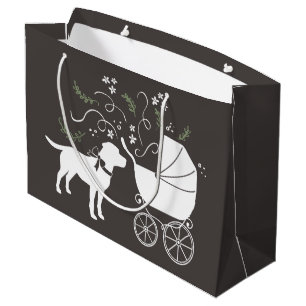 Labrador Hund Kinderdusche Pink Girl Labrador Große Geschenktüte
