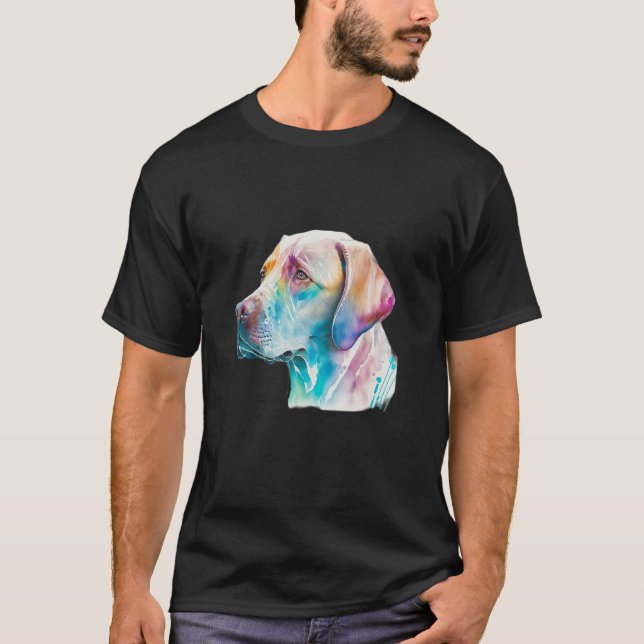 Labrador Hund Labrador Lover Splash Graffiti Art P T-Shirt (Vorderseite)
