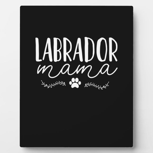 Labrador-Hund Mama Fotoplatte (Vorderseite)